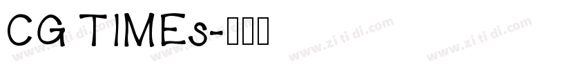 CG TIMEs字体转换